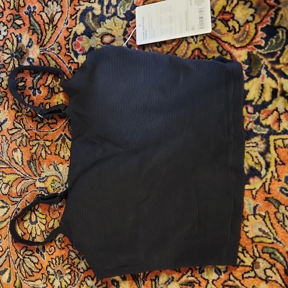 Athleta Scoop Crop Pique Tankini D-DD M NWT Black - Picture 4 of 7